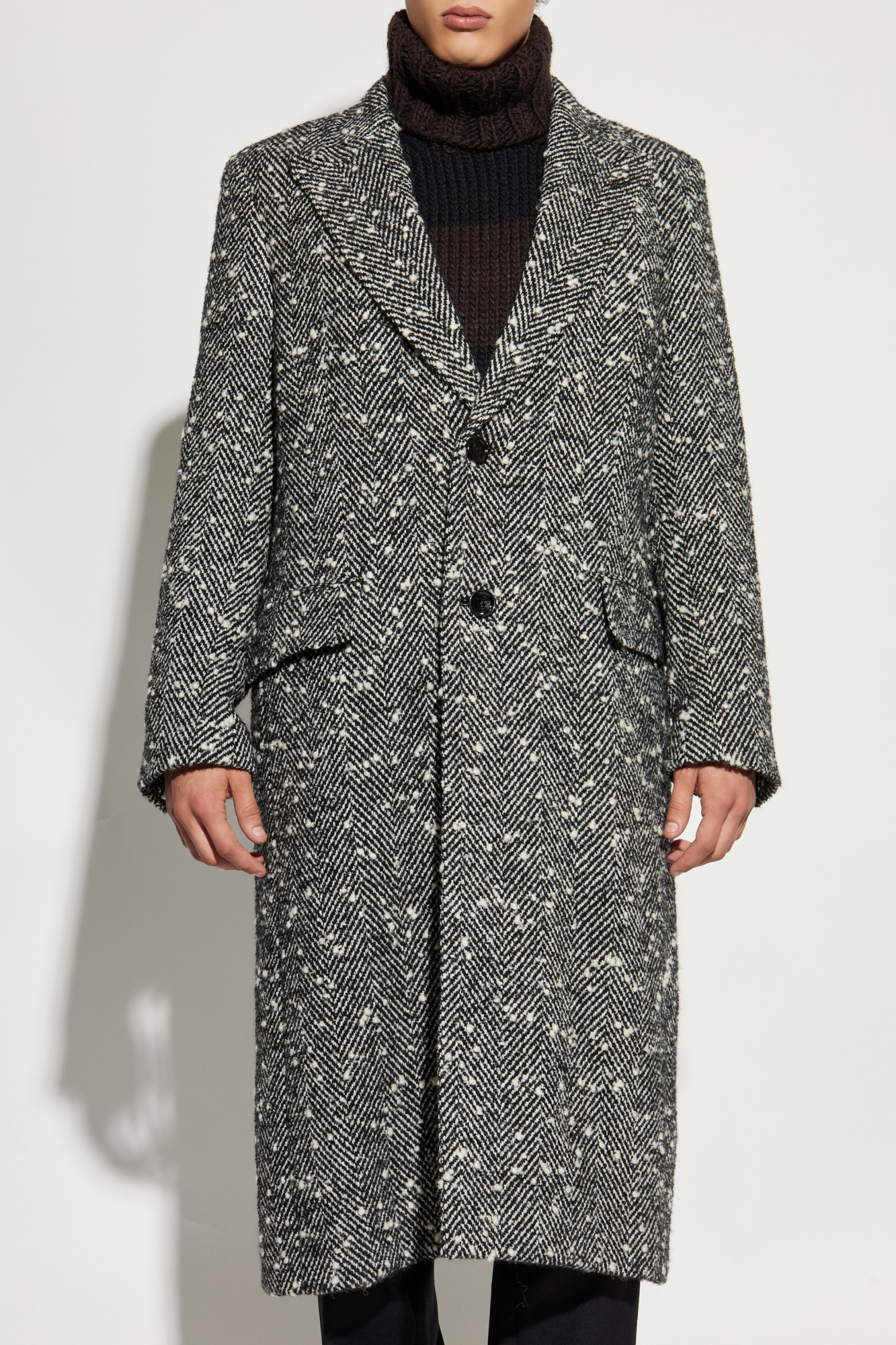 Dolce & Gabbana Herringbone patterned coat | Men's | Vitkac